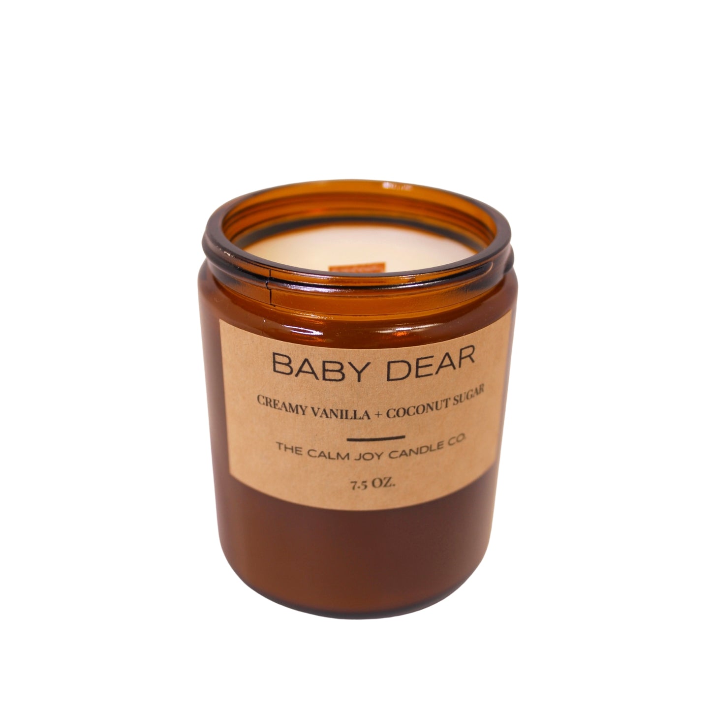 BABY DEAR - Creamy Vanilla and Coconut Sugar Scented Jar Candle
