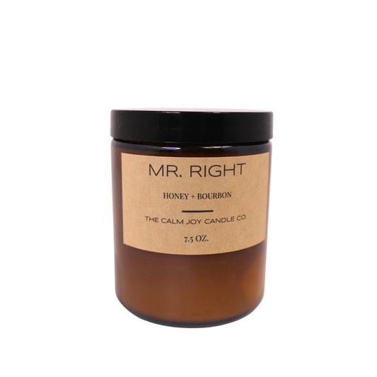 MR. RIGHT - Honey and Bourbon Scented Jar Candle