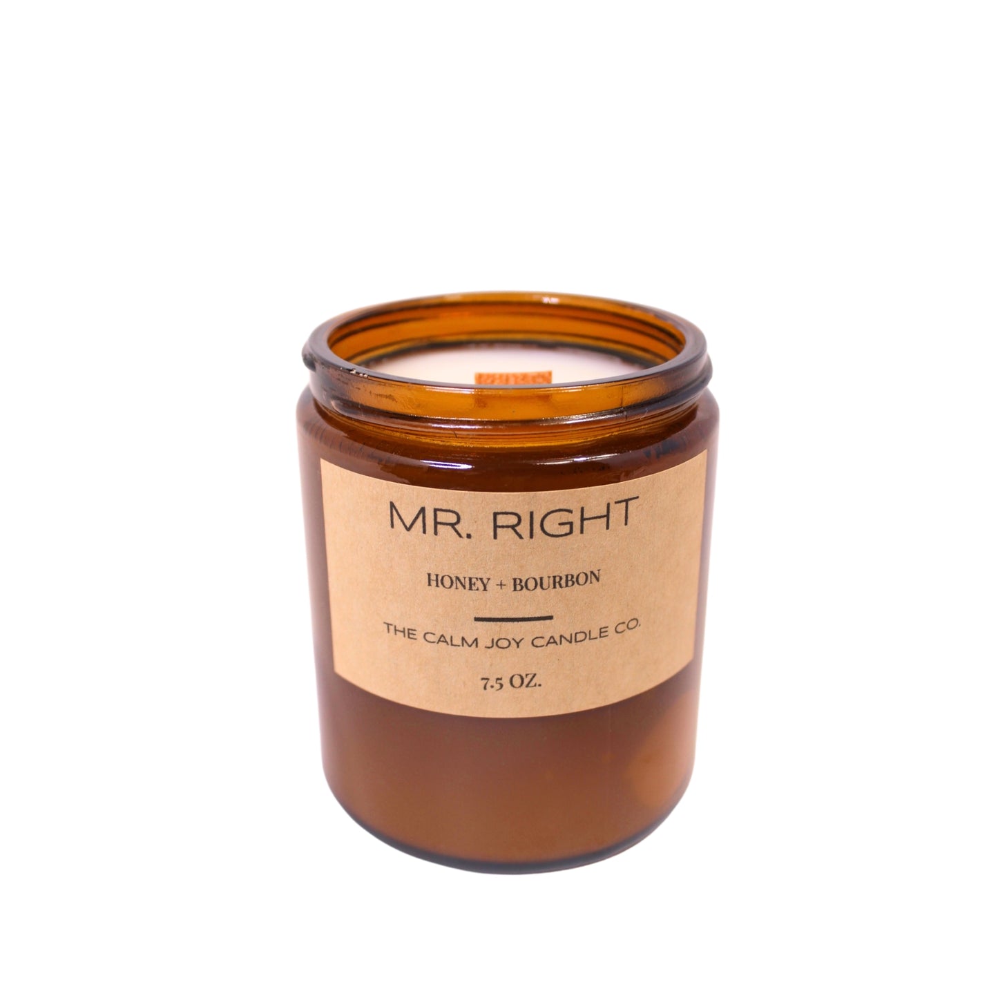 MR. RIGHT - Honey and Bourbon Scented Jar Candle