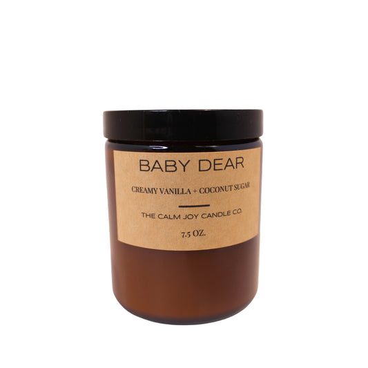 BABY DEAR - Creamy Vanilla and Coconut Sugar Scented Jar Candle